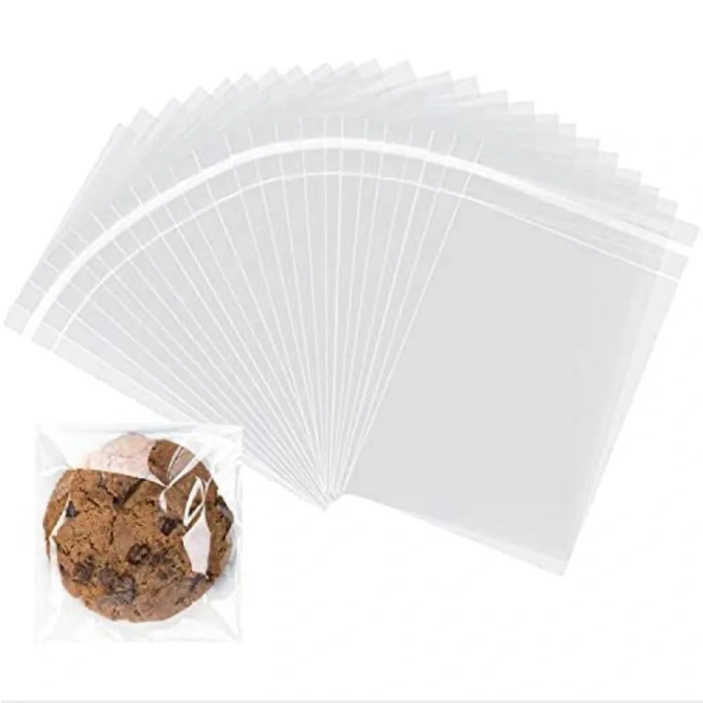 25ct 5x7” Clear Cello Bags ⭐️w/Free Stickers 🍃🆕🍃Crystal Clear ~ Resealable